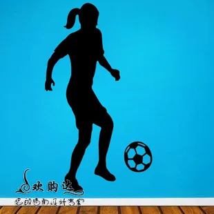 Women Football Sticker Soccer Decal Kids Room Posters Vinyl Wall Decals Car Parede Decor Mural Football Sticker