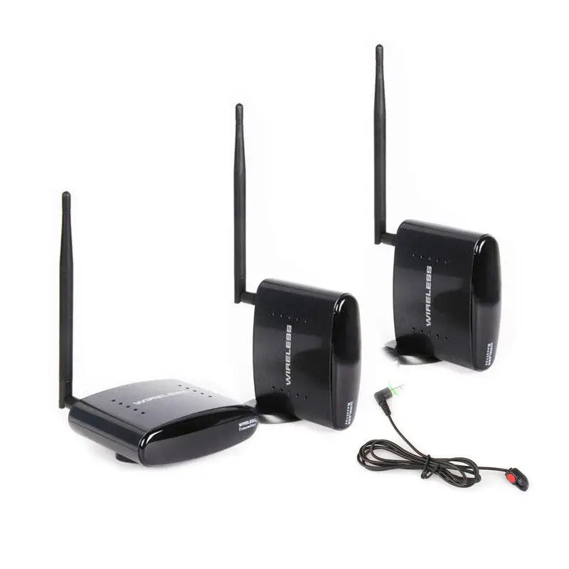 

HBUDS 2.4GHz 350M Wireless AV Sender TV Audio Video 1 Transmitter 2 Receiver With IR Remote PAT-265 Silver