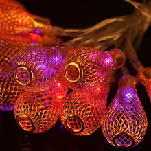 20 светодиодный гирлянда с металлическими каплями, Сказочная гирлянда, наружное украшение для патио, Свадебная вечеринка, LO88