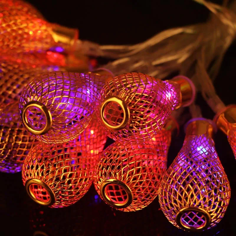 

20 LED Garland Metal Drop Fairy String Light Outdoor Patio Wedding Party Decoration LO88
