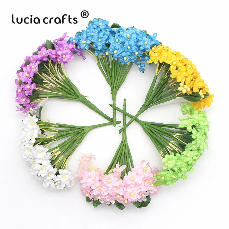 Lucia crafts 1 пачка 115 мм шелковая ткань искусственный букет цветов для Свадебная вечеринка в отеле дома DIY художественное украшение A0402