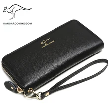 KANGAROO KINGDOM luxury brand women wallets genuine leather long lady clutch purse zipper card holder wallet KANGAROO KINGDOM luxury brand women wallets genuine leather long lady clutch purse zipper card holder wallet
