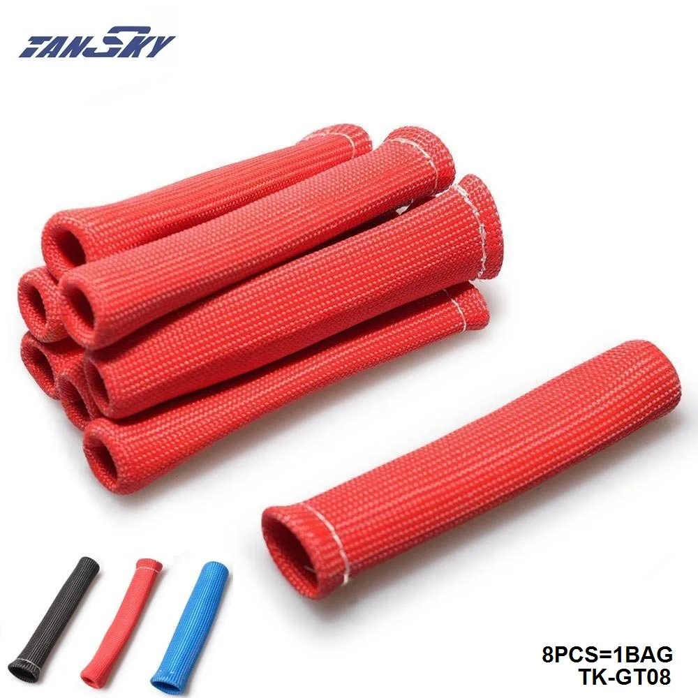 

8cyl heat Protector Sleeve sleeving Spark Plug Wire Boot (Color:Blue,Red,Black) For Ford Mustang 01-04 TK-GT08
