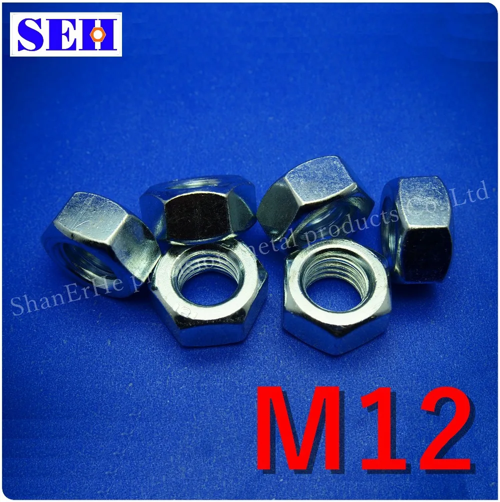 20pcs Best Selling Nut M12 Silvery White Hexagon 304 Stainless Steel Nuts 100 New Hex Nutsm12