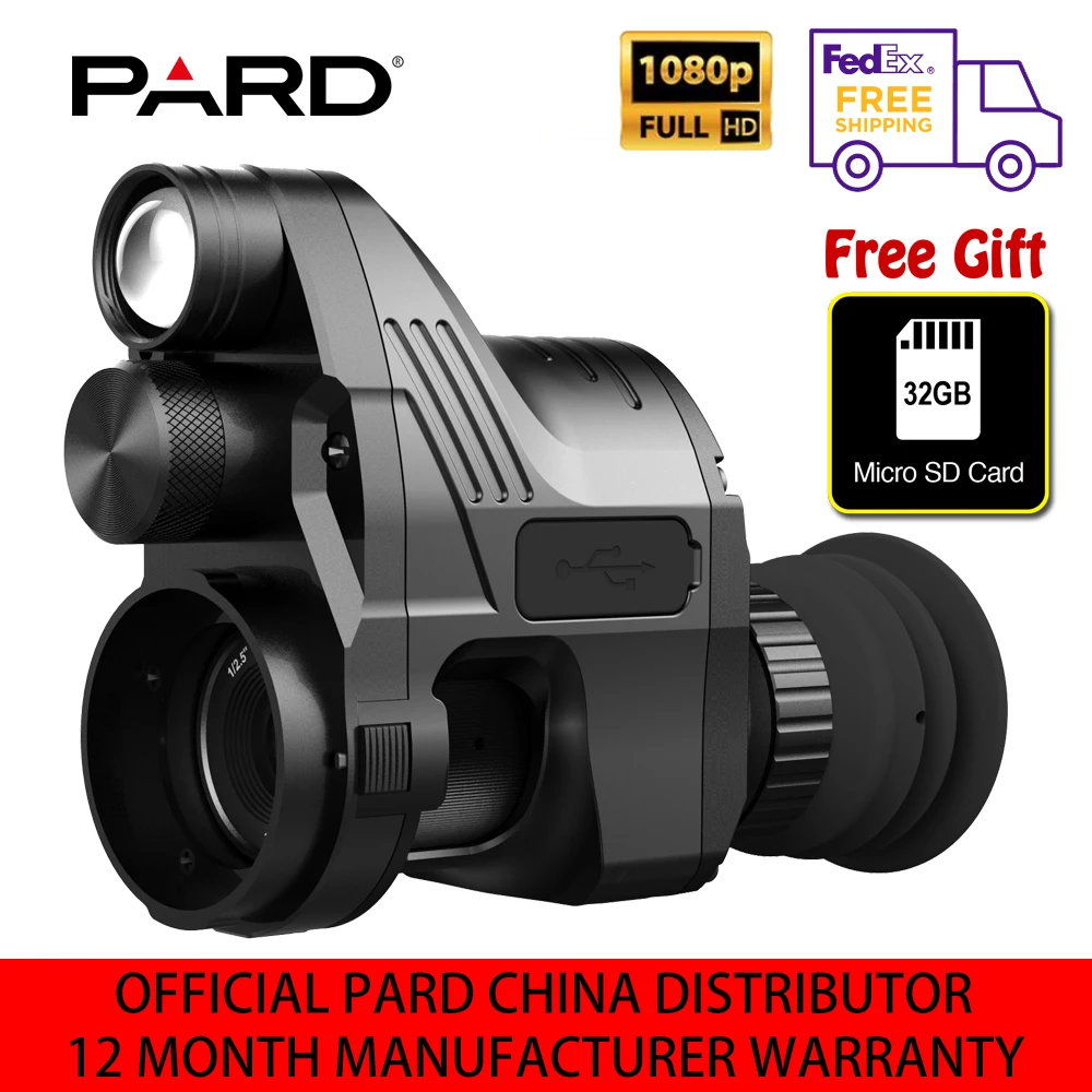PARD NV007 Riflescope Digital Night Vision Built in IR illuminator Red