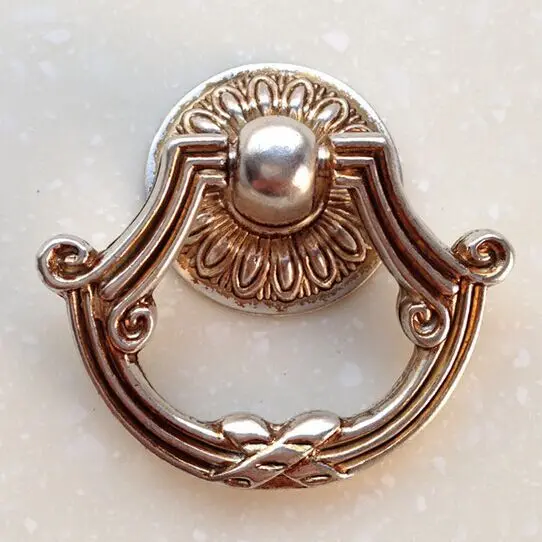 shaky drop ring antique distress kitchen knobs antique silver drawer dresser cupboard