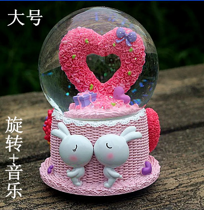 

Rotary floating snow crystal ball music box music box to send birthday gifts to children bestie girl