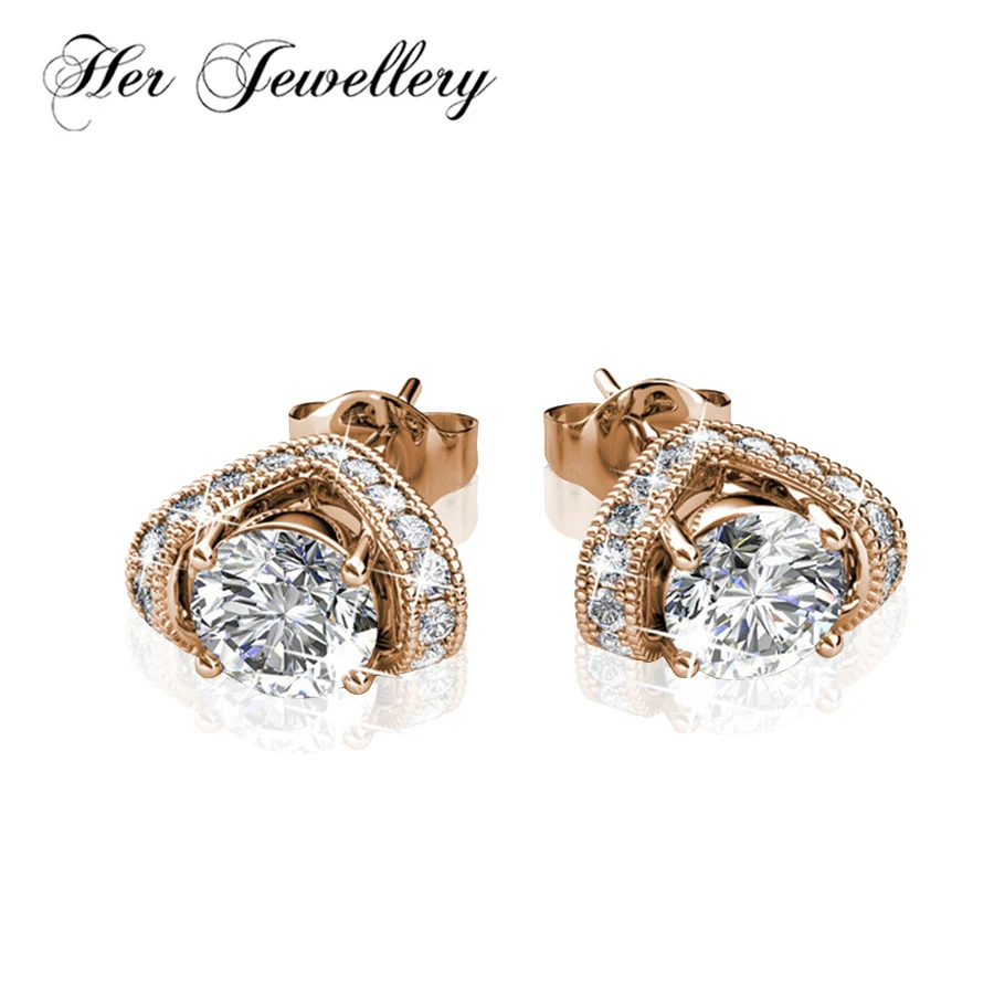 

Her Jewellery V square Earrings Made with crystals from Swarovski, Vintage Earrings for women in party gift HE0157