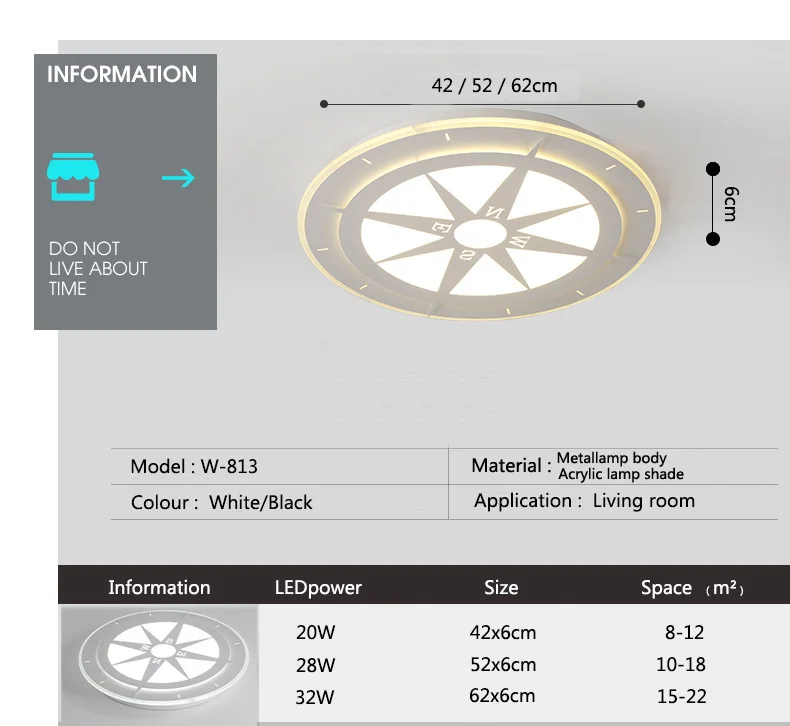 Светодиодный потолочный светильник в виде компаса для спальни, потолочные светильники для гостиной, люстры для кабинета, детской комнаты