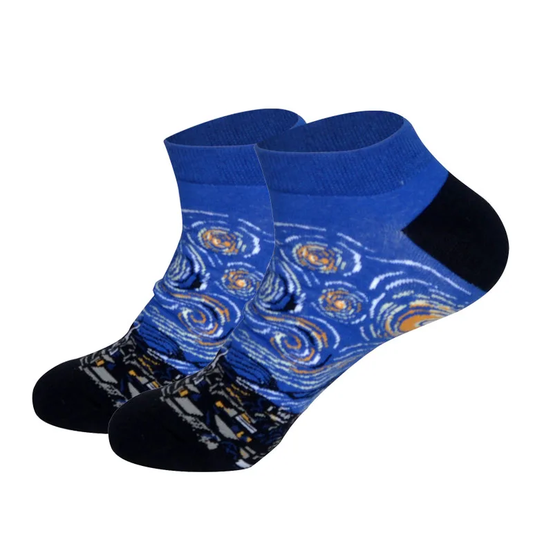Новинка, летние крутые носки до лодыжки, невидимые дизайнерские Короткие короткие носки-башмачки для женщин и мужчин, нейтральные носки-башмачки, Eur37-43, 20 цветов - Цвет: Art 5