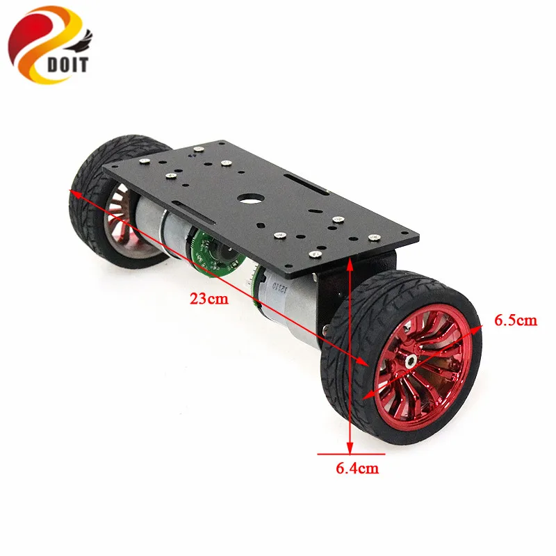 2wd Two Rounds of Self-balancing DC 12V Motor Car Two-wheel Balancing Car Smart Chassis Kit