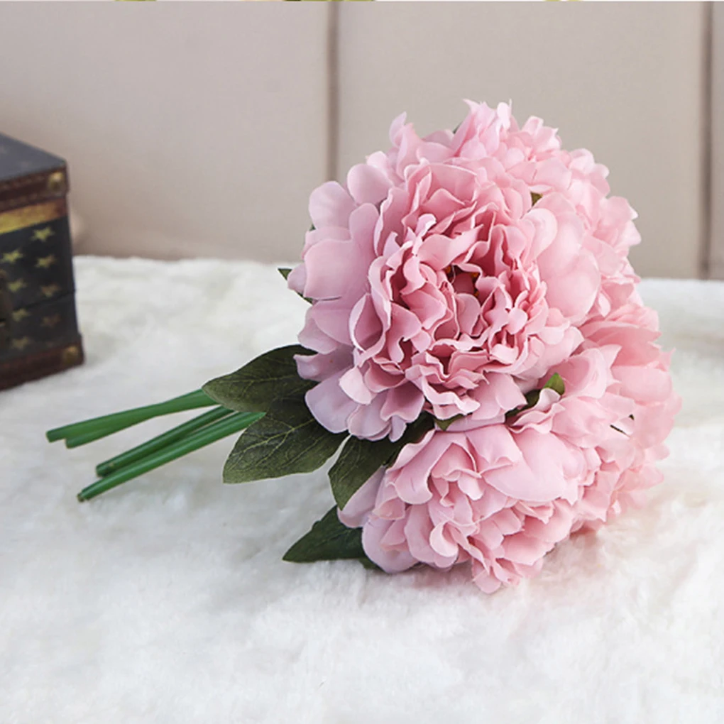 Artificial Peony Bouquet Silk Simulation Flowers Real like Home Party Decor Wedding Decoration