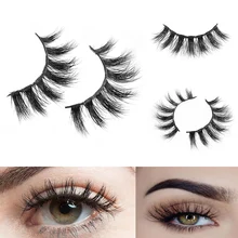 1 пара 3D норковые накладные ресницы натуральные длинные стильные ресницы ручной работы черный толстый Макияж Инструменты косметические аксессуары