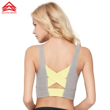 SYPREM Sports Bra Women Running Fitness sports New bra sportswear Shockproof Push Up Sexy back network cross sport bra WX181004 cross back contrast piping sports bra