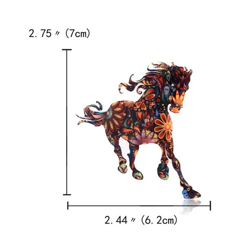 Броши с лошадью, подарок на день Святого Валентина, джинсовая сумка, шарф с птицей, шапка, акриловая черепаха, собака, животные, кошка, рубашка, слон, лацкан, 1 шт - Окраска металла: M
