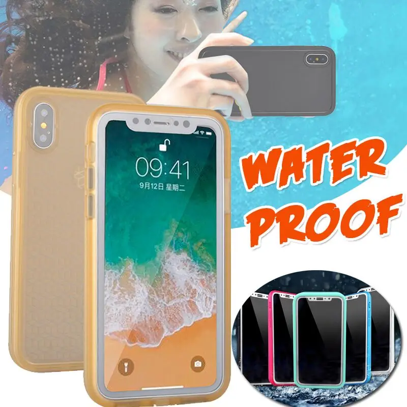 20 шт силиконовые водонепроницаемые чехлы для iPhone XS Max XR X 8 7 6 6 S Plus SE 5 5S Передняя Задняя мягкая ТПУ полный корпус защитный чехол
