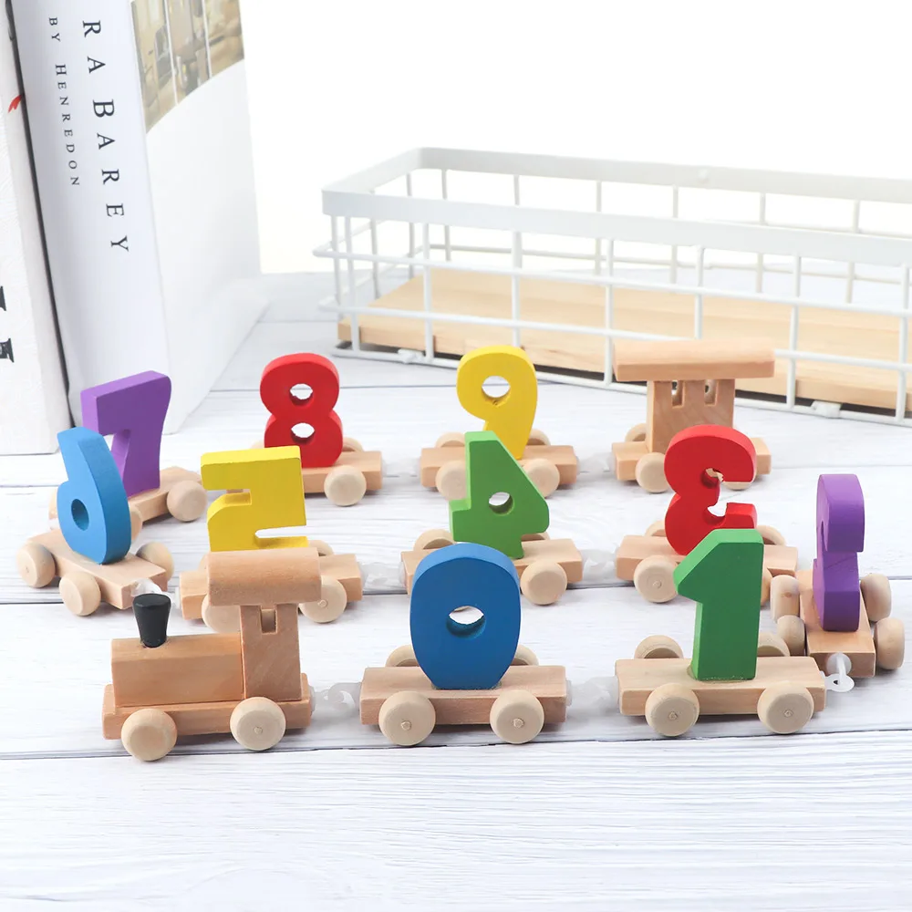 Baby Entwicklung Spielzeug Kinder Zug LKW aus Holz geometrische Bildung Spie TPI 