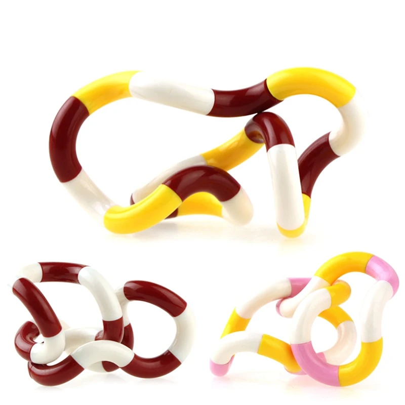 

Twisted Ring Plastic Toy Anti Stress Adhd Autism Edc Sensory Decompression Children Kids Adults Hand Funny Toy - Random Color