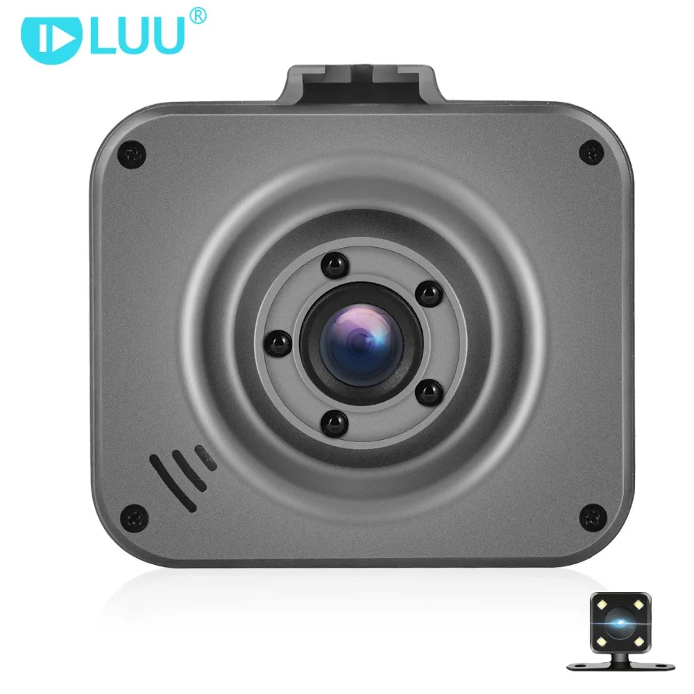 Goedkoop LUU Auto dvr hd 720 p Verborgen 2.0 inch Nachtzicht Digitale Video mini met led achterlicht auto Camera recorder Dual Lens