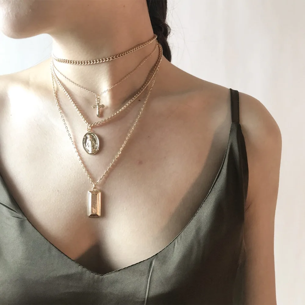 Banny Pink God Bless You Necklace Catholic MultiLayer Cross Virgin Mary Geo Pendant Christian Choker Neckalce Religious Collar - AliExpress Jewelry Accessories Banny Pink God Bless You Necklace Catholic MultiLayer Cross Virgin Mary Geo Pendant Christian Choker Neckalce Religious Collar - AliExpress Jewelry Accessories