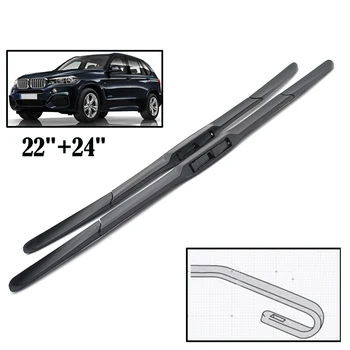 

Erick's Wiper Front Hybrid Wiper Blades For BMW X5 E53 2000 - 2006 Windshield Windscreen Front Window 24"+22"
