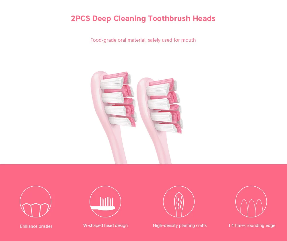 oclean Electric Toothbrush Set with 2 Brush Heads and 1 Wall-mounted Holder