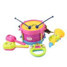 5 Обучающие Детские рулонные барабанные Музыкальные инструменты набор музыкальных инструментов детская игрушка детский подарочный набор