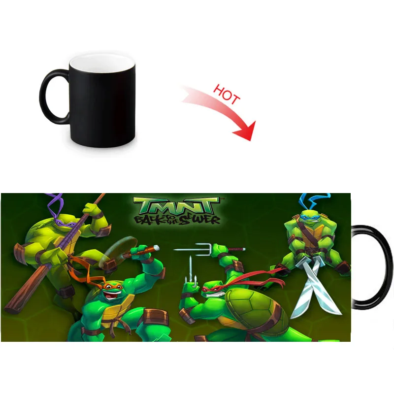 

Teenage Mutant Ninja Turtles Mug Heat Sensitive morph mugs transforming cup cold hot heat changing color magic mug tea cups