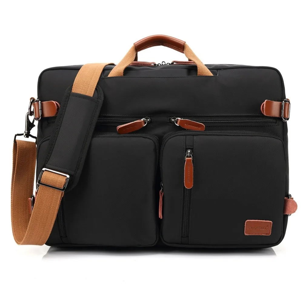 Bolso del negocio maletín mochila Convertible mochila 15 17 17,3 pulgadas portátil mensajero del hombro del ordenador portátil caso - 1