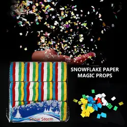 Волшебные для трюков пальцами Snowstorm белого цвета бумага 12 шт. бумажные волшебные аксессуары подарок для игры Забавный сценический реквизит