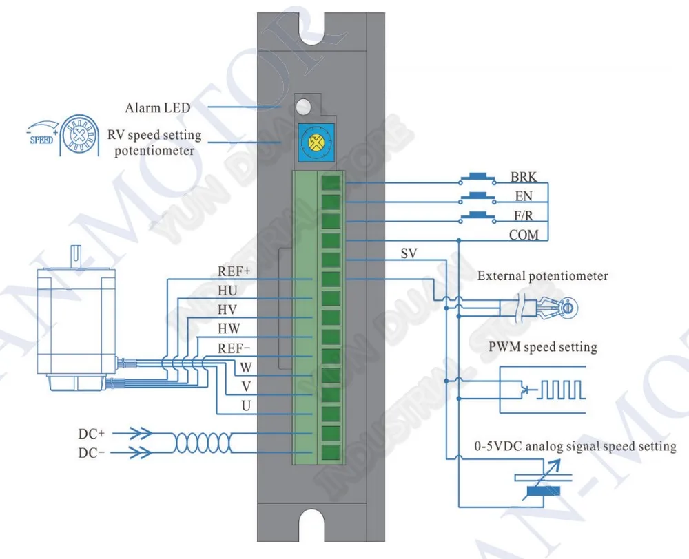 100 Вт бесщеточный 24В постоянного тока BLDC драйвер двигателя наборы NEMA23 57 мм 0.33Nm Холла сенсор привод 8A Регулируемая скорость 3000 об./мин ШИМ 3PH 8 мм вал