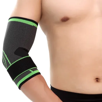 

2019 Elastic Bandage Gym Sport Compression Adjustable Elbow Protective Pad Absorb Sweat Basketball Tennis Arm Sleeve Warmer