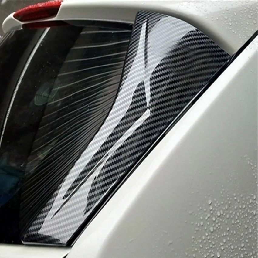 2 шт/партия ABS углеродное волокно зерна заднее стекло автомобиля украшение крышка для 2012- Subaru XV автомобильные аксессуары
