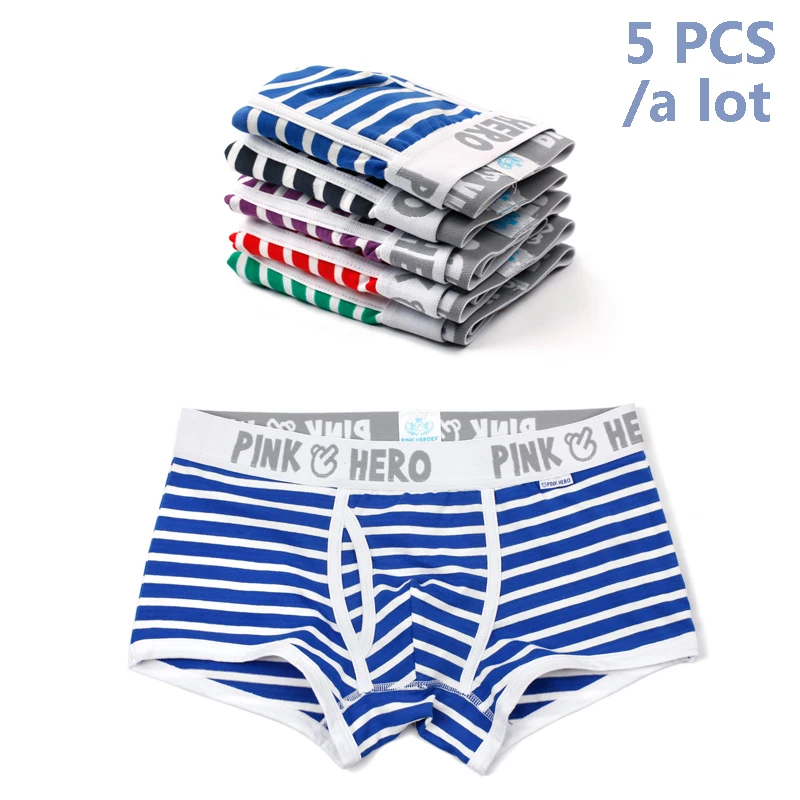 Розовые герои нижнее белье боксер 5 шт./лот хлопок плюс размер Cueca U Чехол