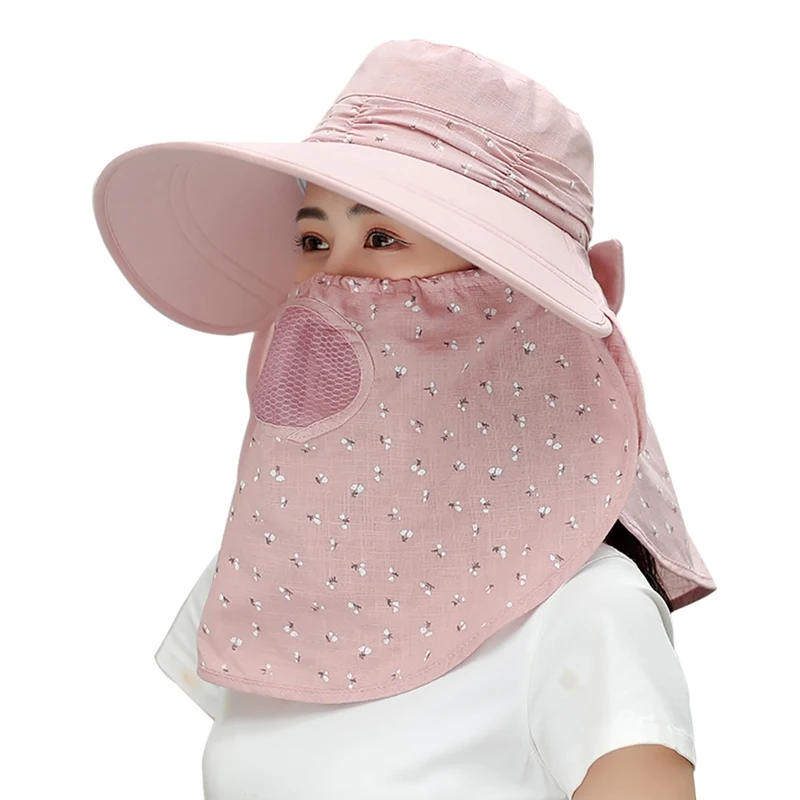 

Outdoor Flap Cap Women Wide Brim Foldable Portable Sunshade Quick Drying Detachable Neck Cover Sun Hat Sportswear Accessories