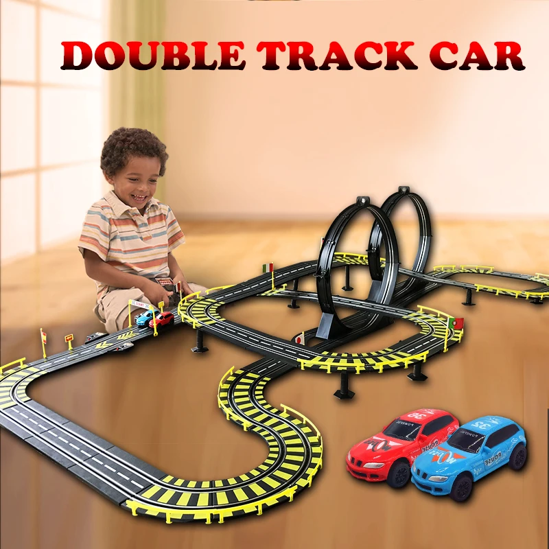  Genuine RC Car Toys High Speed Track 1:43 Electric Wired Remote Racing Car Toys Learning DIY Buildi