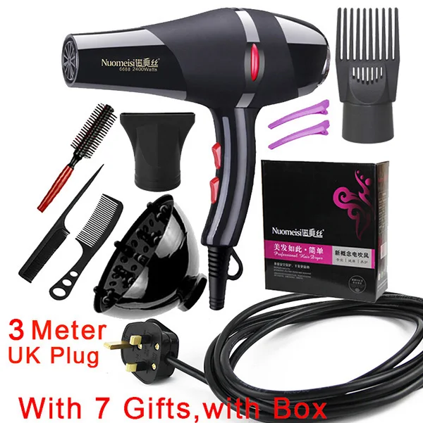 2.3 or 3 Meter Long Wire High Quality Pro Professional Hair Dryer for