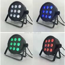 4 ШТ./ЛОТ rgbw 9×12 Вт quad dj оборудование led par этап dmx свет без шума бесплатная доставка DMX512 плоским DJ Оборудование Controller