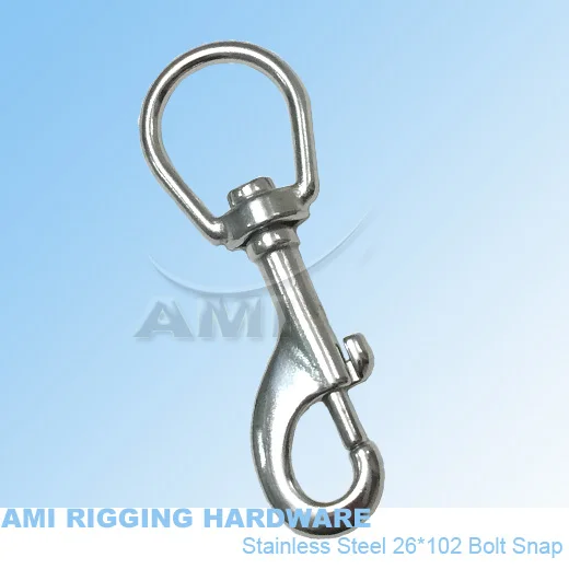 

26*102 Swivel Bolt Snap, stainless steel 316, AISI 316, marine hardware, boat hardware, rigging hardware, yacht hardware, OEM