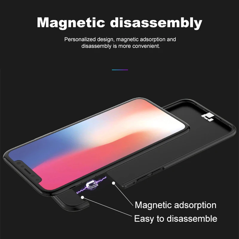 Чехол для батареи iPhone X XS Max XR Power Bank 6 S чехол зарядного устройства тонкий 6S 7 8