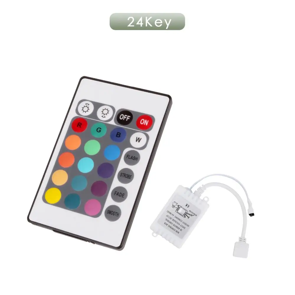 LED RGB Controller DC12V Mini 44/24key IR Remote Control Dimmer for 5050 3528 LED Strip Tape
