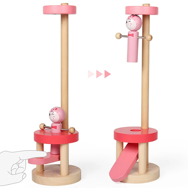 

Montessori Early Learning Baby Blocks Toys Wood Jumping Magnetic Jumping Game Blocks Kid Children Educational Intelligence Toy