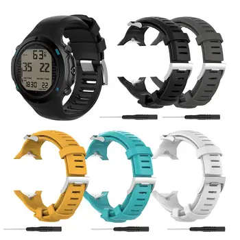 

Silicone Replacement Wrist Strap Watch Band For SUUNTO D6 D6i Novo Dive Watch Two Wearing Modes