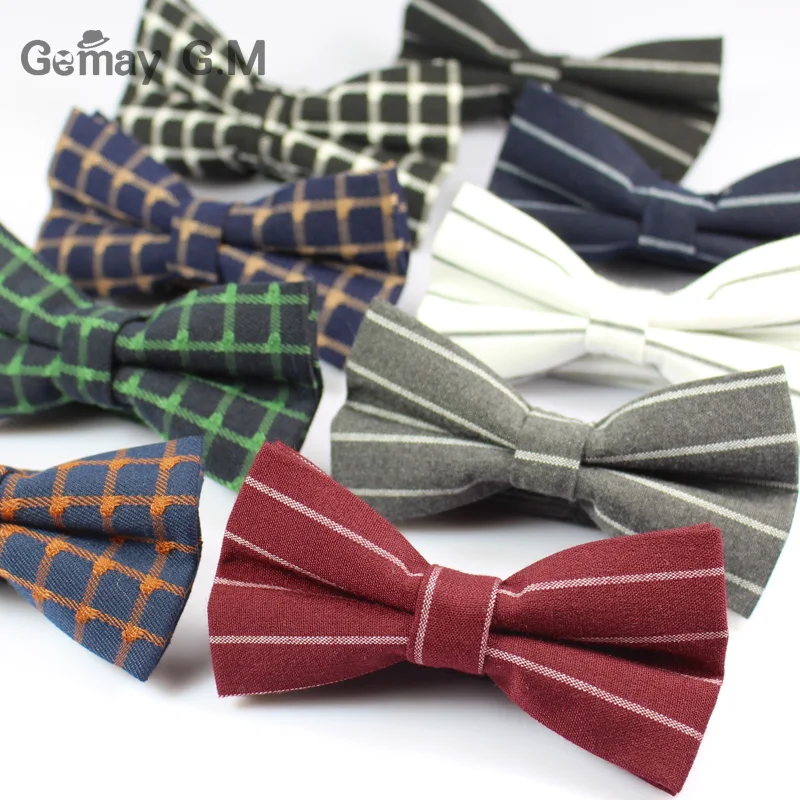 

Fashion Mens Bowtie Classic Men's Striped Bow Tie Formal Wear Business Suit Bowknots Ties Male Cotton Skinny Slim Ties Butterfly
