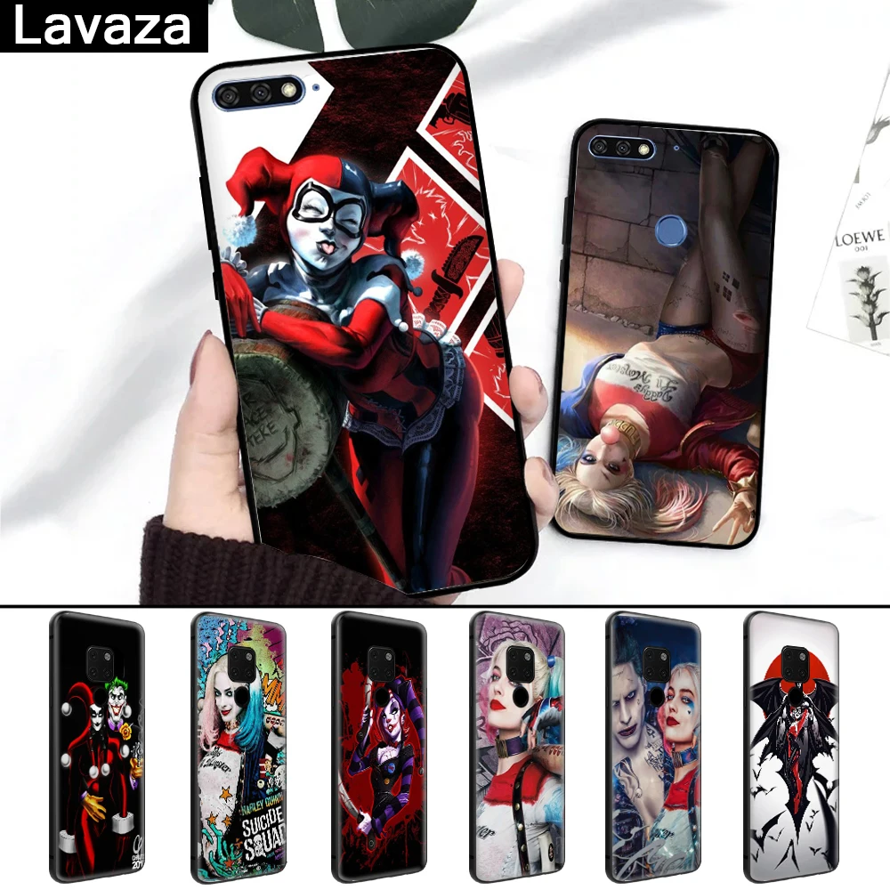 

Lavaza Harley Quinn Suicide Squad Joker Silicone Case for Huawei Mate 10 Pro 20 Lite Nova 3 3i Y6 Y5 Y9 Y7 2017 Prime 2018
