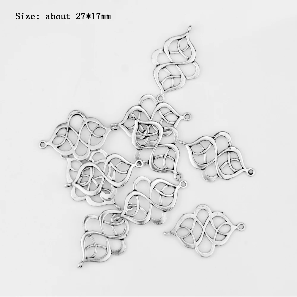 

12pcs Antique Silver Infinity Charm For Necklace Bracelet DIY Jewelry Accessories Celtics Buddhist Lotus Charms
