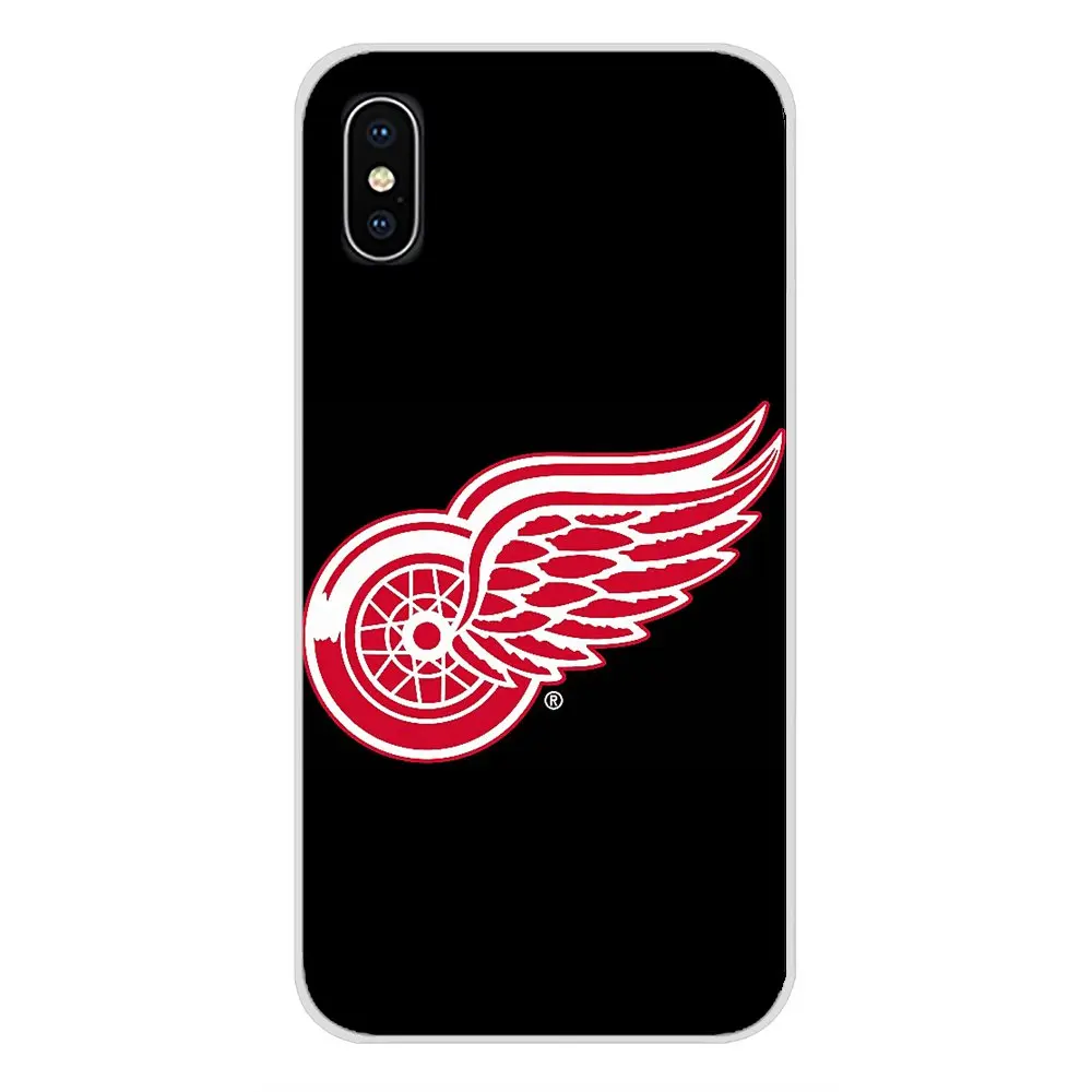 Силиконовый чехол для телефона с изображением хоккея Detroit Red Wings для Apple iPhone X XR XS MAX 4 4S 5 5S 5C SE 6 6S 7 8 Plus ipod touch 5 6