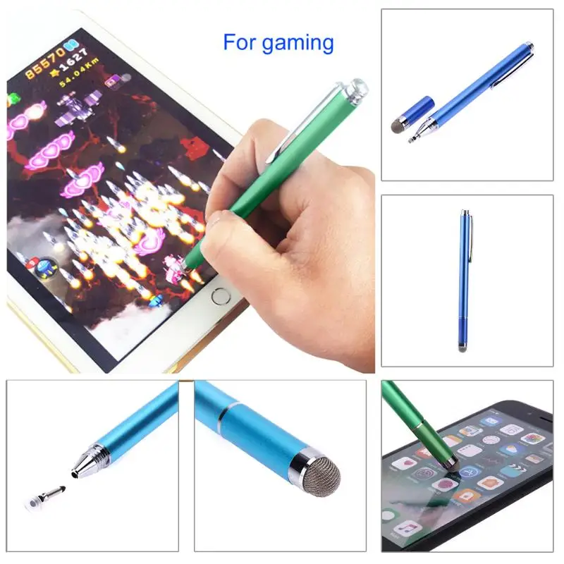 2in1 Capacitive Pen Touch Screen Drawing Pen Stylus with Conductive