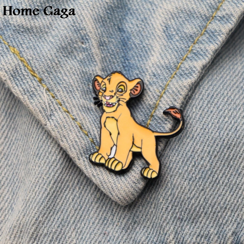 

Homegaga Lion king DIY Zinc tie cartoon Funny Pins backpack clothes brooches for men women hat decoration badges medals D1593