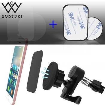 

XMXCZKJ Magnet Car Air Vent Mount Mobile Phone Holder For IPhone X Magnetic Universal GPS Spring Cell Phone Holder Stand Bracker